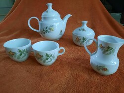 ÚJ! Kahla sárga rózsás porcelán teáskészlet töredék - Sosem használt!
