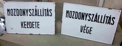 ,,Mozdonyszállítás ..." táblák, 2 db (vonat, vasút, Máv)