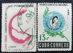 KP126 /  Kuba 1962 A Kubai Nők Szövetségének kongresszusa bélyegsor pecsételt