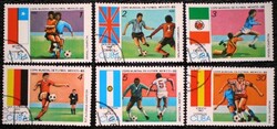 KP375 /  Kuba 1985 Labdarúgó VB bélyegsor pecsételt