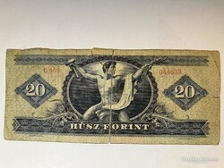3 Db. Népköztársaság (1949-1989) SZAKADT 20 Forint bankjegy