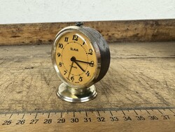 -AX745- Slava mechanikus asztali ébresztőóra vekker retro orosz szovjet óra csörgőóra 11 jewels
