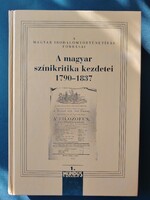 A magyar színikritika kezdetei 1. (1790-1837) - Ingyenes szállítás!