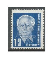 NDK / DDR 1952 Wilhelm Pieck 12 pfg postatiszta bélyeg (Mi. 323)