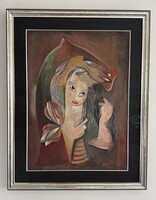 Béla Kádár (1877-1956) - Female portrait