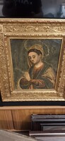 XVII. Szazad imadkozó madonna olaj vaszon festmény