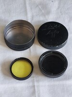 Vintage AGFA G1/37 Yellow Lens Filter, 37 mm – with cases