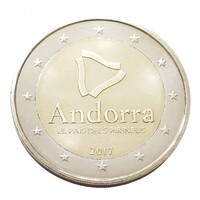 Andorra,2 euro 2017 - Pireneusok aUNC+ ötvözet