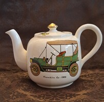Régi old mobilos porcelán kanna, veterán autós kiöntő (L6293)