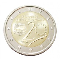 Andorra,2 euro 2014 - Európa Tanács aUNC+ ötvözet