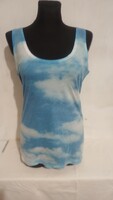 STILE BENETTON felhőmintás ujjatlan felső / tank top – L-es