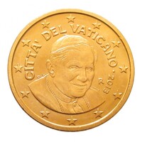 Vatikán,5 eurocent 2013 aUNC+ vas