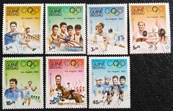 KP387 /  Bissau Guinea 1983 Olimpia bélyegsor pecsételt