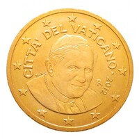 Vatikán,5 eurocent 2012 aUNC+ vas