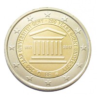 Belgium,2 euro 2017 - A Genti Egyetem aUNC+ ötvözet