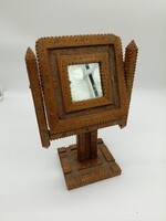 Tramp art asztali tükör
