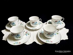 Régi Lengyel 5 személyes porcelán kávés, teás készlet