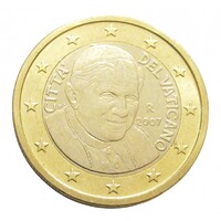 Vatikán,1 euro 2007 aUNC+ ötvözet