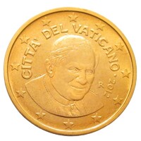 Vatikán,2 eurocent 2012 aUNC+ vas