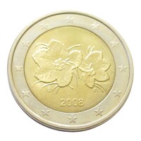 Finnország,2 euro 2008 aUNC+ ötvözet
