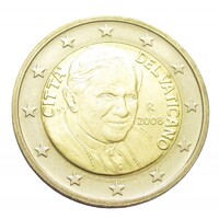 Vatikán,2 euro 2008 aUNC+ ötvözet