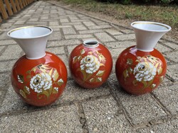 Ritka 3db-os Wallendorf porcelán készlet
