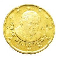 Vatikán,20 eurocent 2007 aUNC+ ötvözet