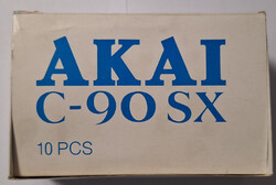 Akai C-90 SX 10 db-os magnókazettás doboz (üres)