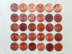 USA 30 db Különböző Érme 1 Cent 1982-2016