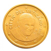Vatikán,1 eurocent 2012 aUNC+ vas