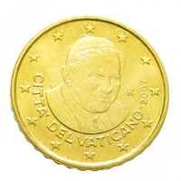 Vatikán,10 eurocent 2007 aUNC+ ötvözet