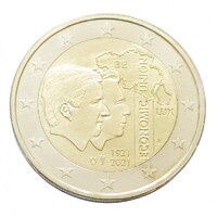 Belgium,2 euro 2021 - Belgium-Luxemburg gazdasági unió 100 éve aUNC+ ötvözet