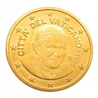 Vatikán,5 eurocent 2008 aUNC+ vas