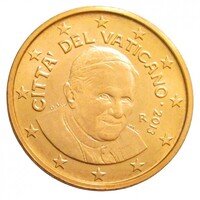 Vatikán,1 eurocent 2013 aUNC+ vas