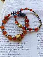 KLeOpáTrA sZeNtéLye - női ásvány karkötő szett (karneol, lapis lazuli, szárdonix, kianit, hematit)