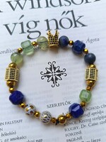 ARaNy CáRnŐ - női ásvány karkötő (lapis lazuli, prehnit, hematit)