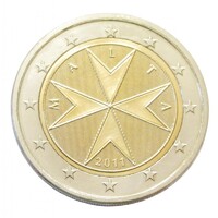 Málta,2 euro 2011 aUNC+ ötvözet