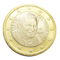Vatikán,1 euro 2008 aUNC+ ötvözet