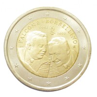 Olaszország,2 euro 2022 - Harc a Cosa Nostra maffia ellen - Giovanni Falcone és Paolo Borsellino bír