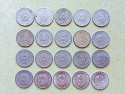 Magyarország 20 db Különböző Érme 1 Forint 1949-1989