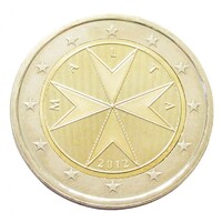 Málta,2 euro 2012 aUNC+ ötvözet