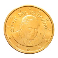 Vatikán,2 eurocent 2013 aUNC+ vas
