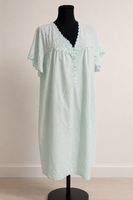 Marks & Spencer embroidered plus-size nightgown (EU 52-54 / UK 24-26) – Beautiful Aqua color