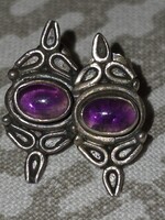 Silver earring pair
