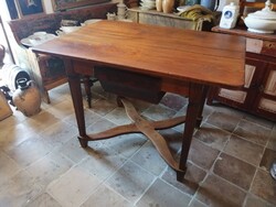 COPF STYLE CABINET TABLE - RUSTIC OAK DRAWER TABLE FROM THE 1800S