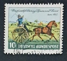 NSZK 1952 Thurn und Taxis bélyeg évforduló (Michel 160) pecsételt