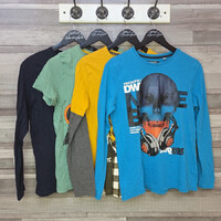 C&A, F&F Boys' Short-Sleeve and Thin Long-Sleeve Top Set, 12-14 Years