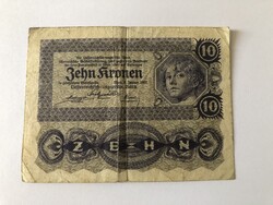 1922 Ausztria 10 korona bankjegy
