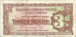 3 pence 1948 2. széria British Armed Forces Anglia katonai military