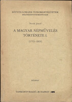 Novák József: A magyar népművelés története I. (1772-1919)